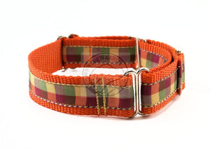 Fall Plaid - tartan dog collar