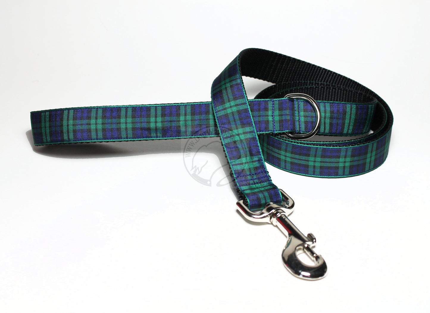 Tartan Dog Leash - Blackwatch Green Edge Clan