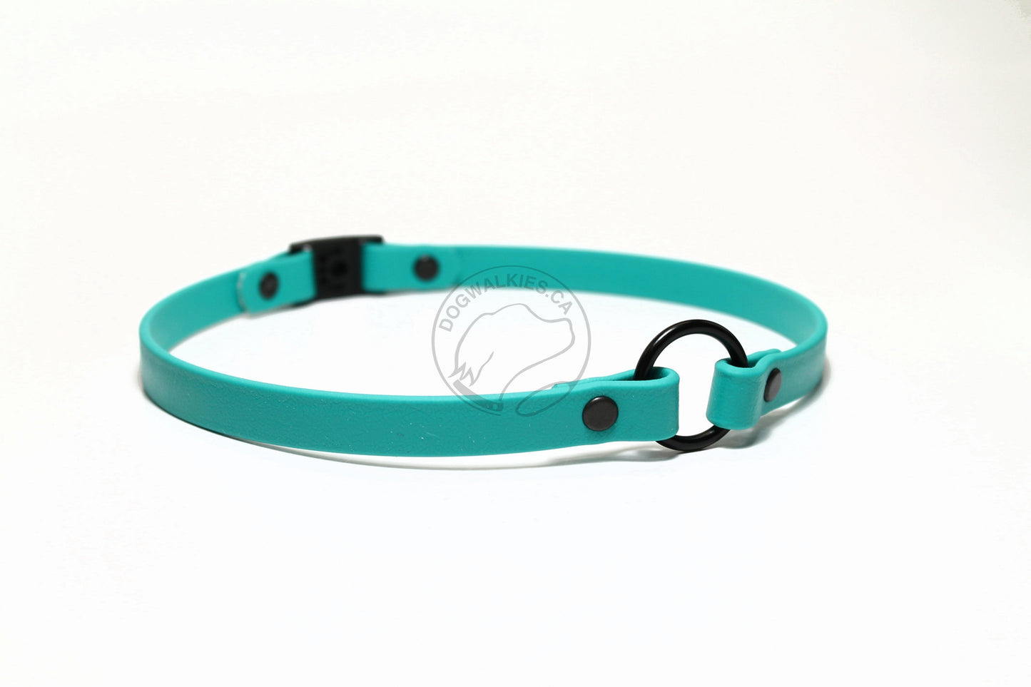 Dog Collar with Breakaway Buckle and O ring - Genuine Biothane Vegan Leather - 12mm (1/2") width - O Ring Collar