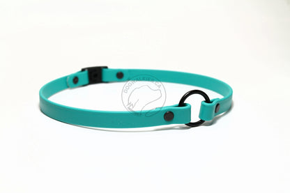 Dog Collar with Breakaway Buckle and O ring - Genuine Biothane Vegan Leather - 12mm (1/2") width - O Ring Collar