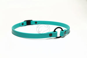 O-ring Dog Collar with Breakaway Buckle - Genuine Biothane Vegan Leather - 12mm (1/2") width - O Ring Collar