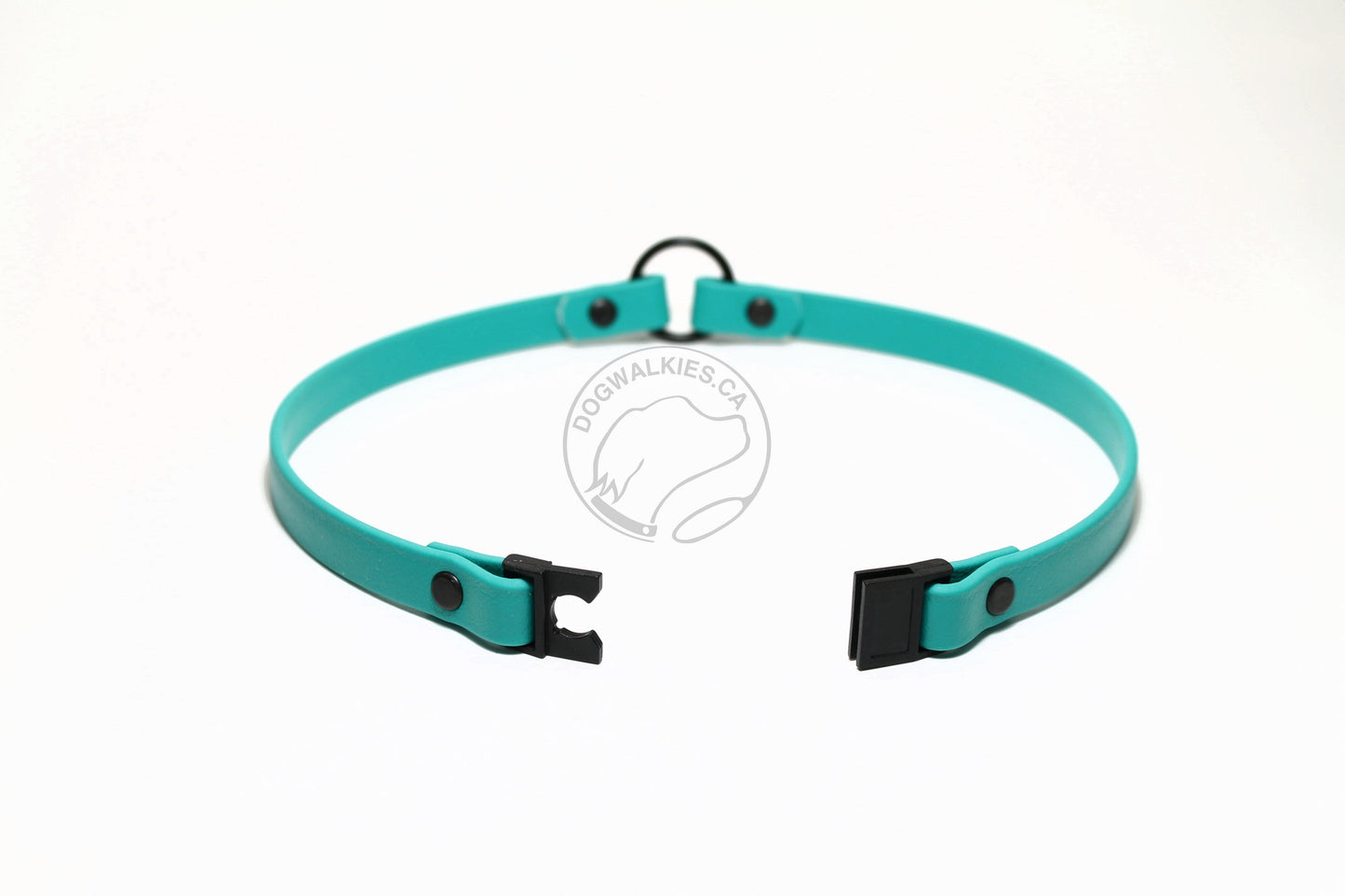 Dog Collar with Breakaway Buckle and O ring - Genuine Biothane Vegan Leather - 12mm (1/2") width - O Ring Collar