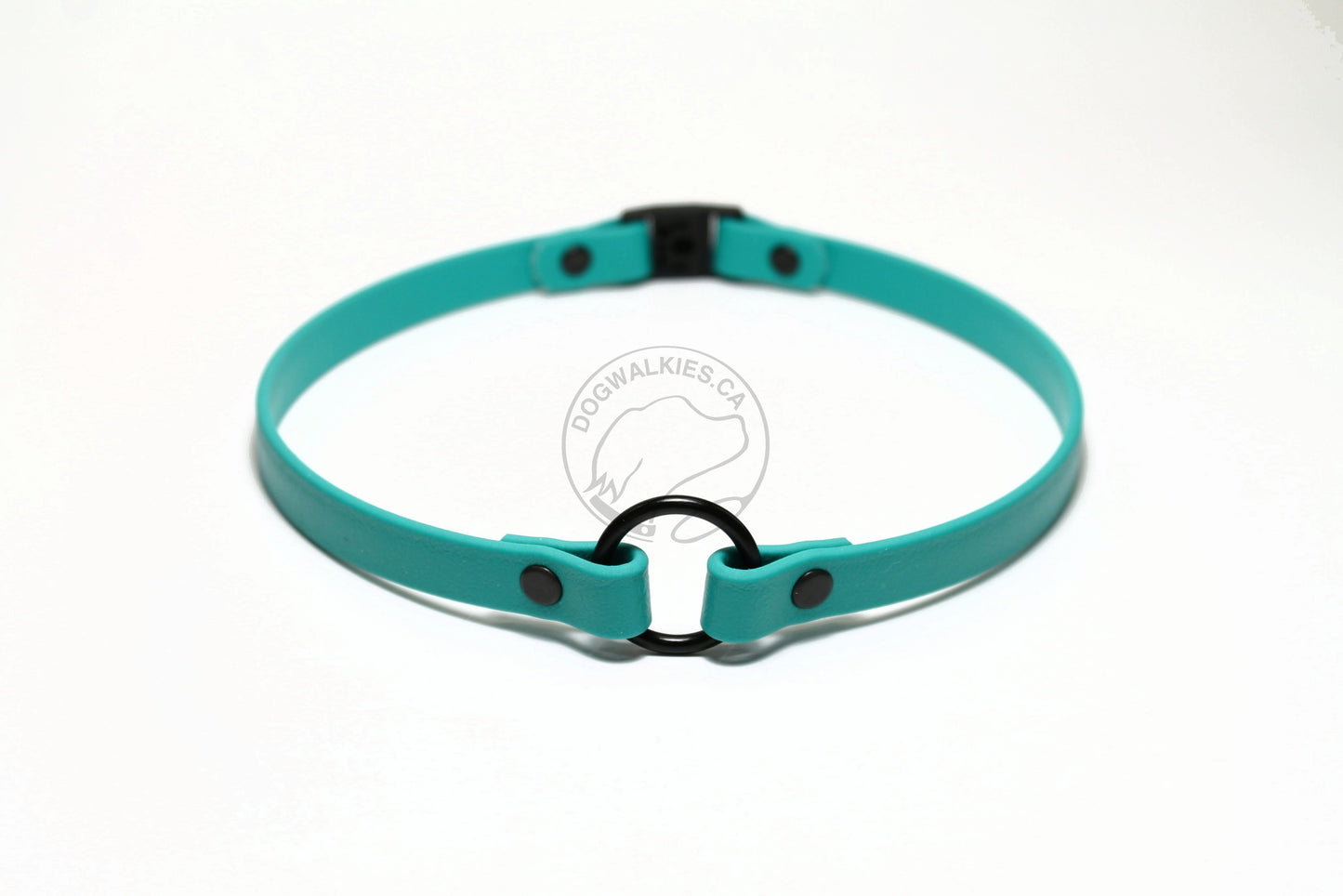 Dog Collar with Breakaway Buckle and O ring - Genuine Biothane Vegan Leather - 12mm (1/2") width - O Ring Collar