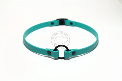 Dog Collar with Breakaway Buckle and O ring - Genuine Biothane Vegan Leather - 12mm (1/2") width - O Ring Collar