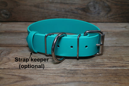 Dark Chocolate Brown Biothane Dog Collar - Extra Wide - 1.5 inch (38mm) wide