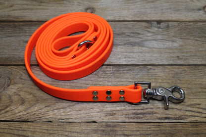 Neon Blaze Orange Biothane Large Dog Leash