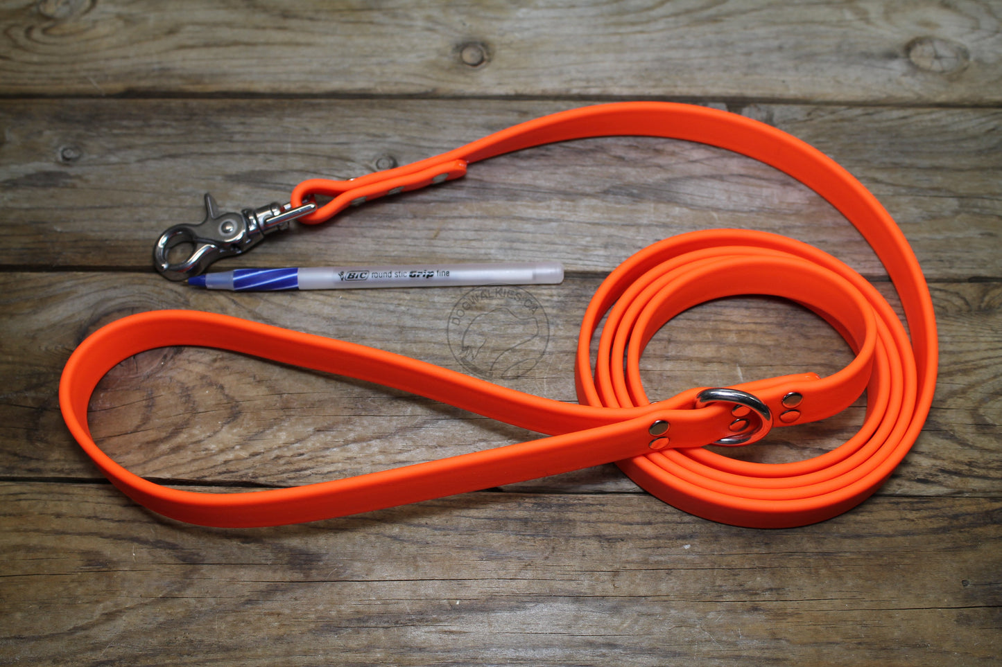 Neon Blaze Orange Biothane Large Dog Leash