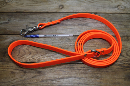 Neon Blaze Orange Biothane Large Dog Leash