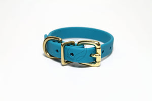 New Oasis Blue Biothane Dog Collar - 5/8"(16mm) wide