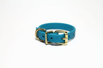 Oasis Blue Biothane Dog Collar - 5/8"(16mm) wide