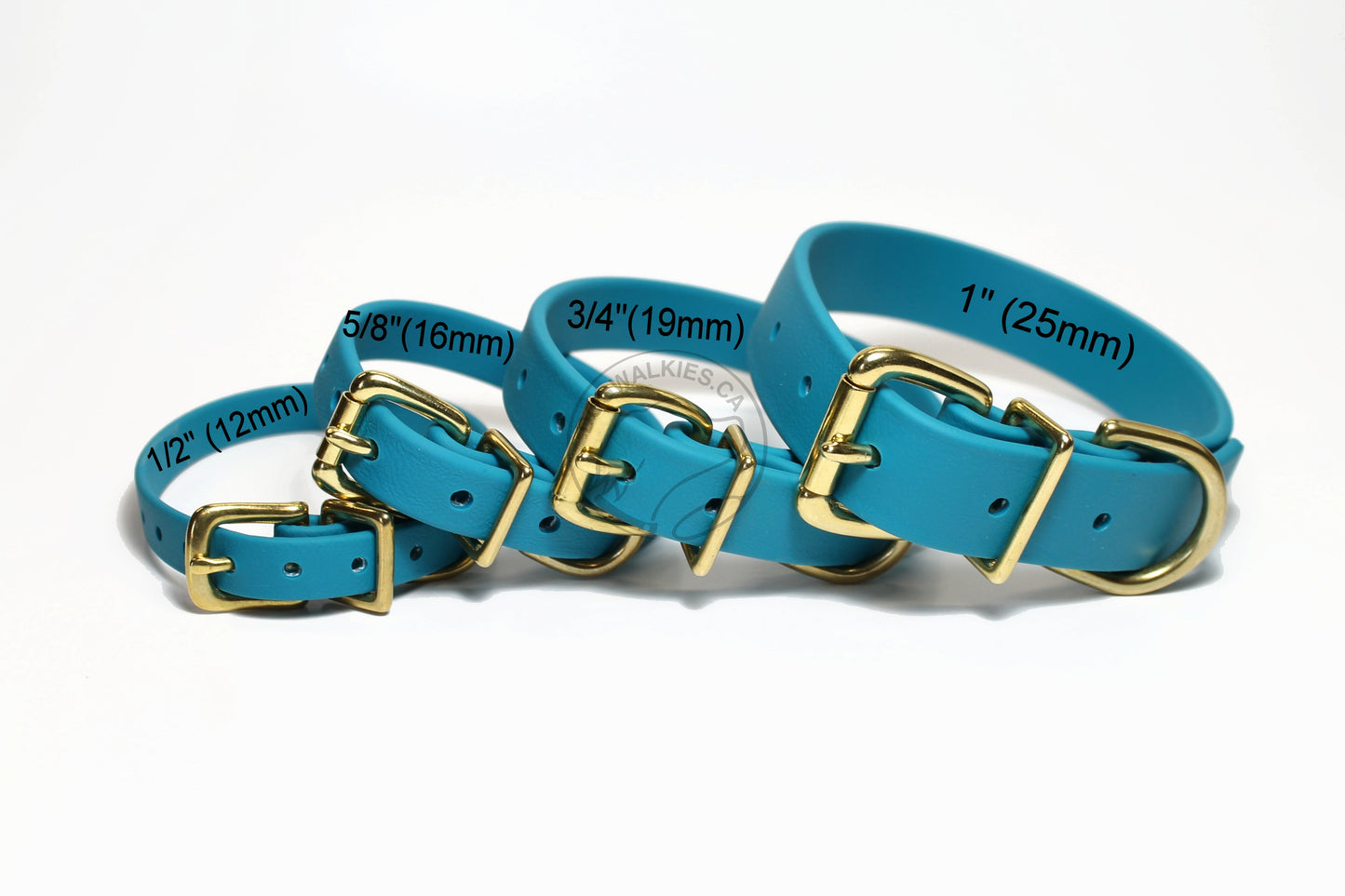 Oasis Blue Biothane Dog Collar - 5/8"(16mm) wide