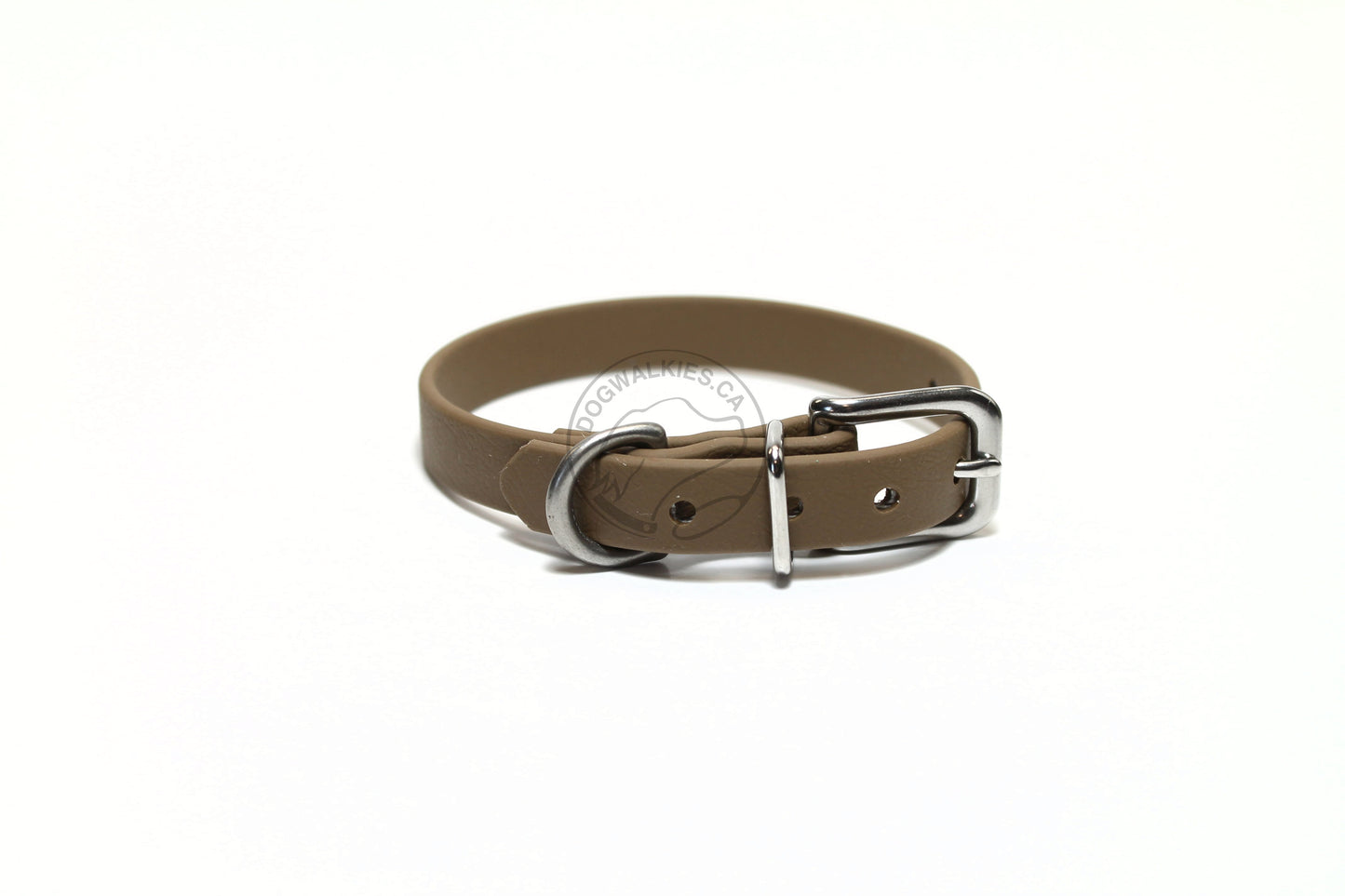 Coyote Tan (brown) Biothane Small Dog Collar - 1/2" (12mm) wide