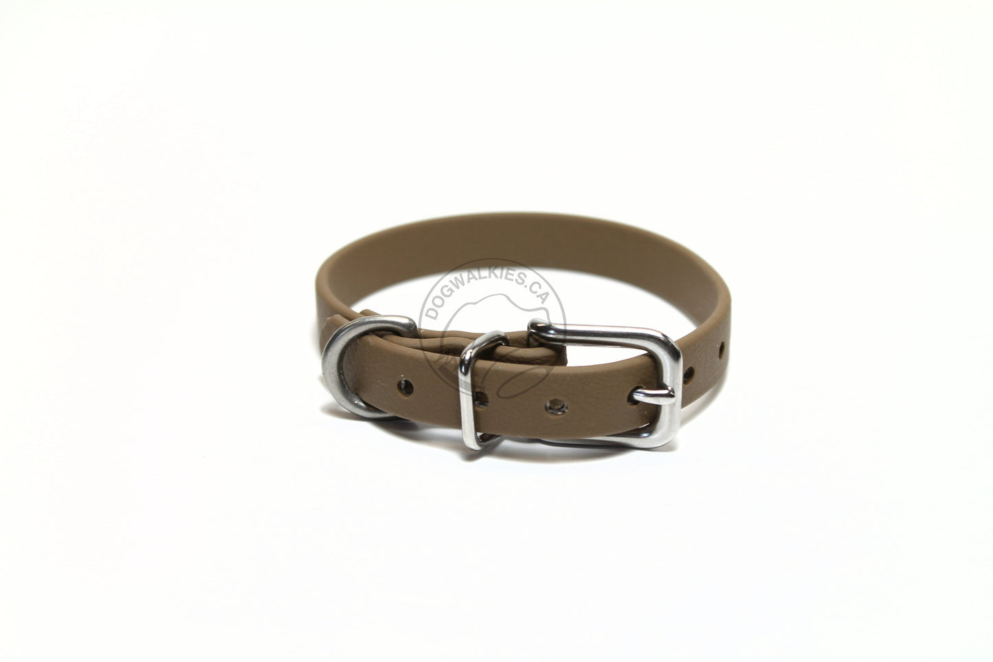 Coyote Tan (brown) Biothane Small Dog Collar - 1/2" (12mm) wide