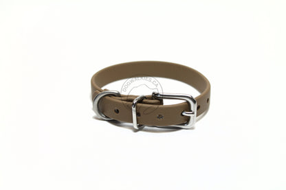 Coyote Tan (brown) Biothane Small Dog Collar - 1/2" (12mm) wide