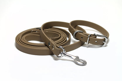 Coyote Tan (brown) Biothane Small Dog Collar - 1/2" (12mm) wide