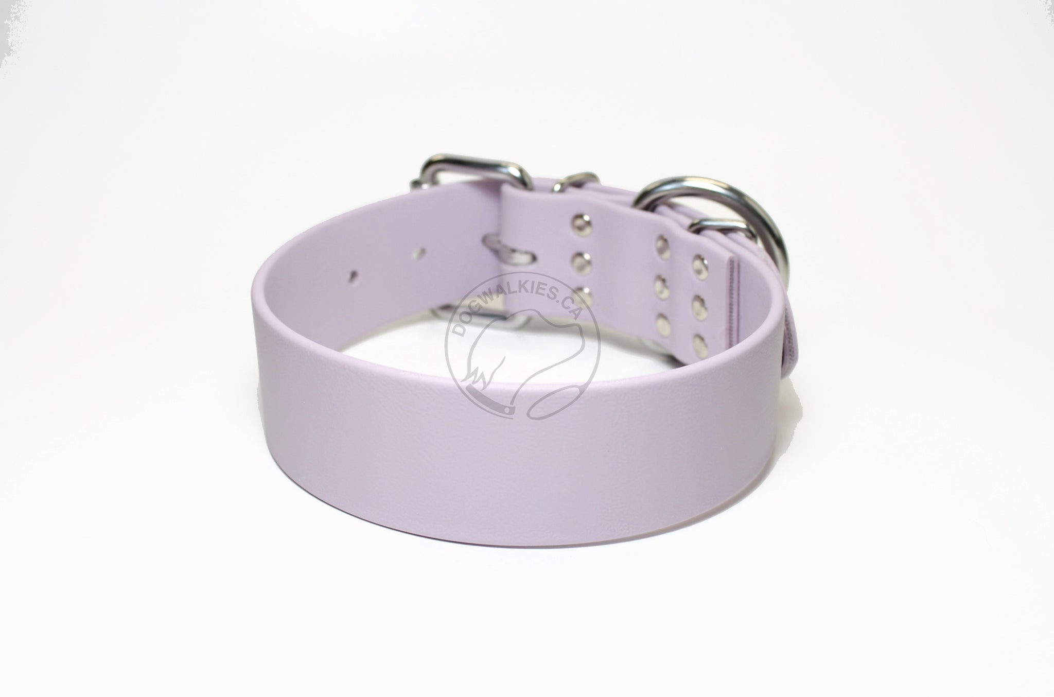 Lavender Purple Pastel Biothane Dog Collar - Extra Wide - 1.5 inch (38mm) wide