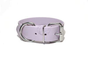 Lavender Purple Pastel Biothane Dog Collar - Extra Wide - 1.5 inch (38mm) wide