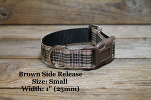 Blackberry tartan - dog collar