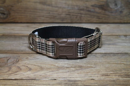 Blackberry tartan - dog collar