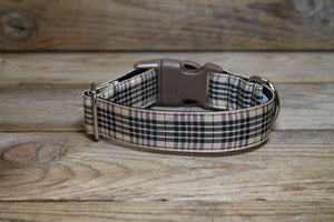 Blackberry tartan - dog collar