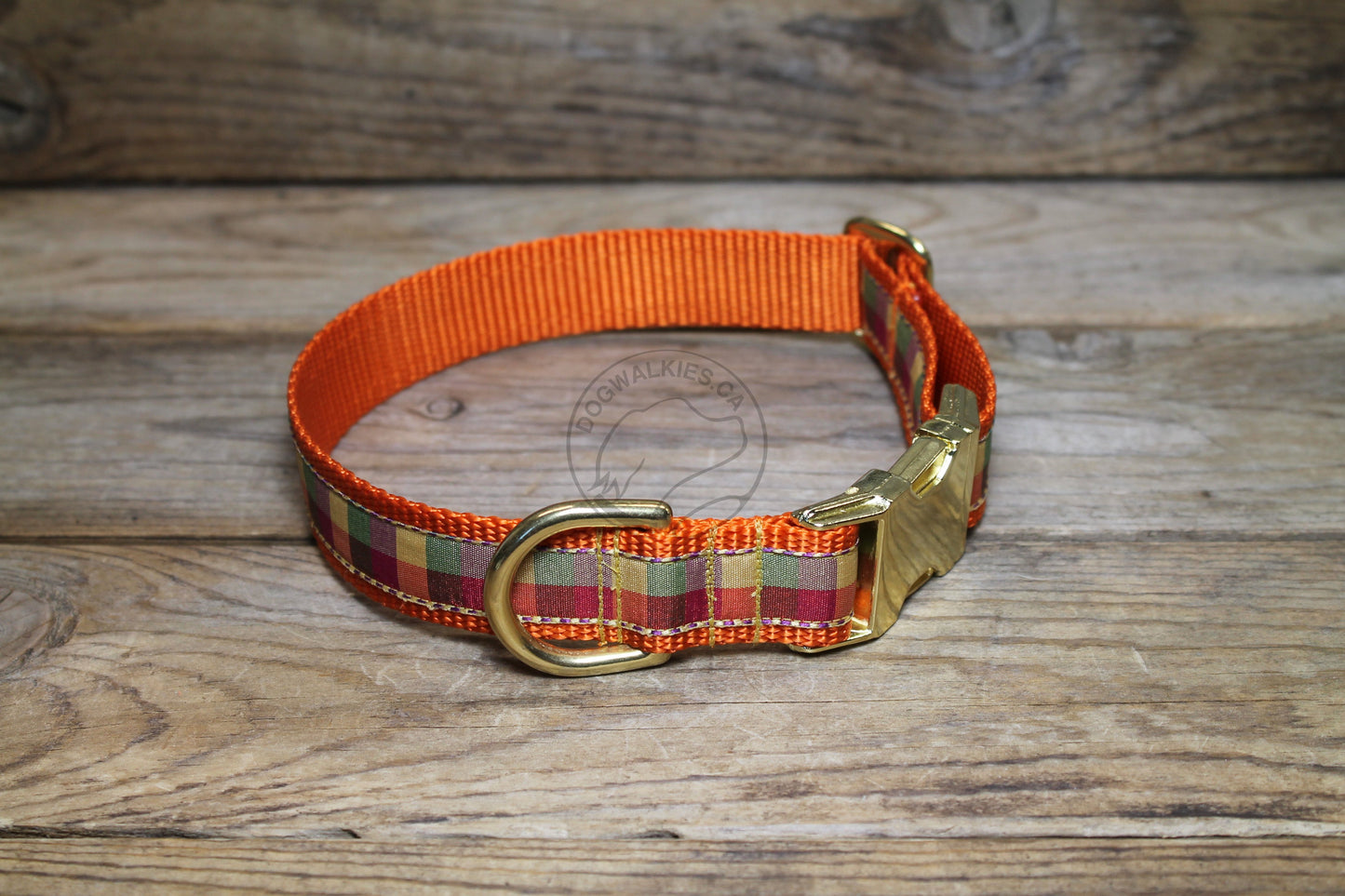 Fall Plaid - tartan dog collar