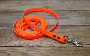 Neon Blaze Orange Biothane Small Dog Leash