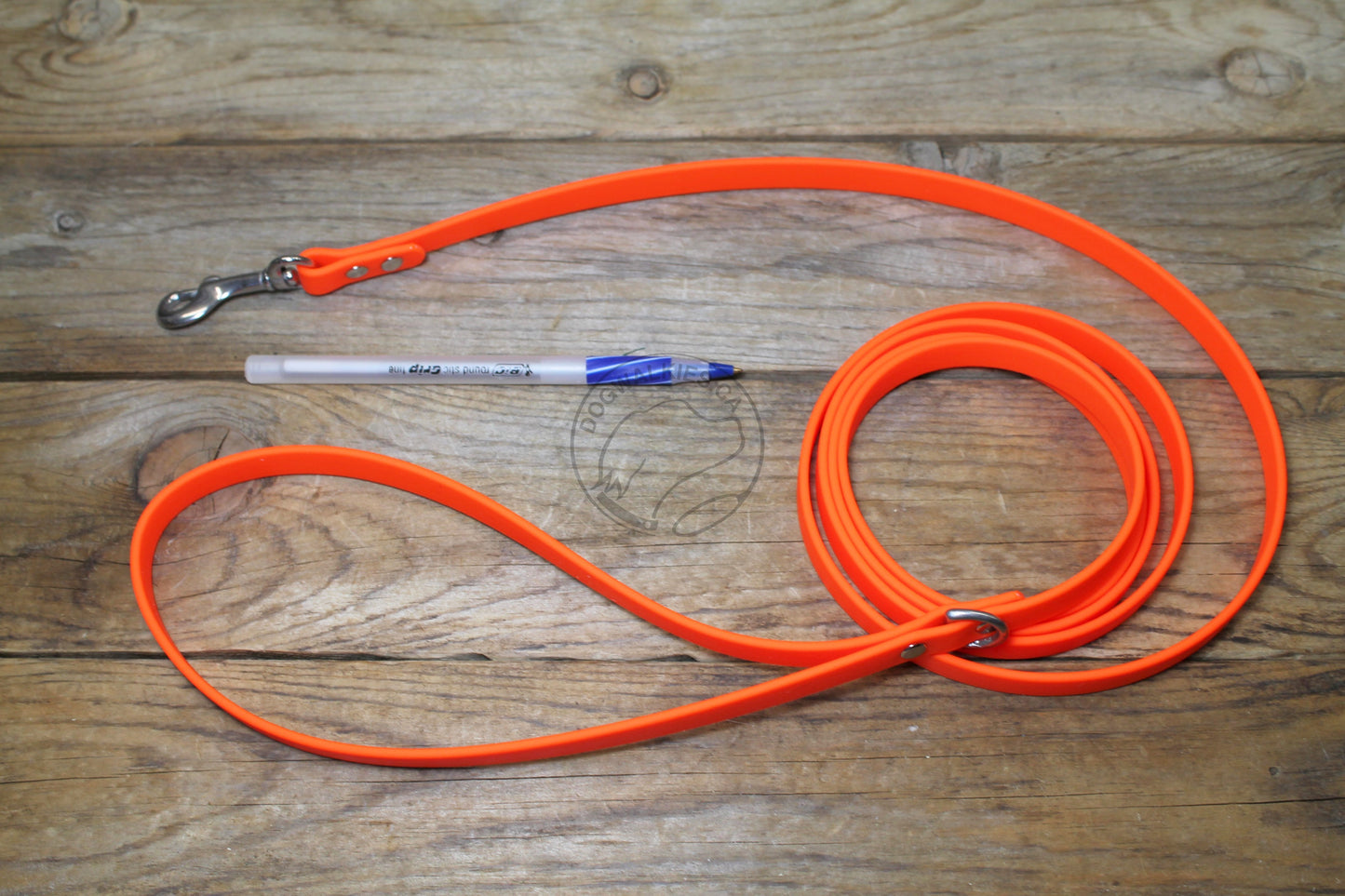 Neon Blaze Orange Biothane Small Dog Leash