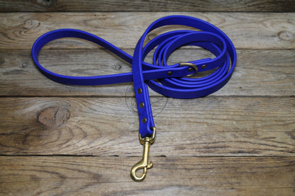Royal Blue Biothane Dog Leash - Regular 16mm (5/8") width