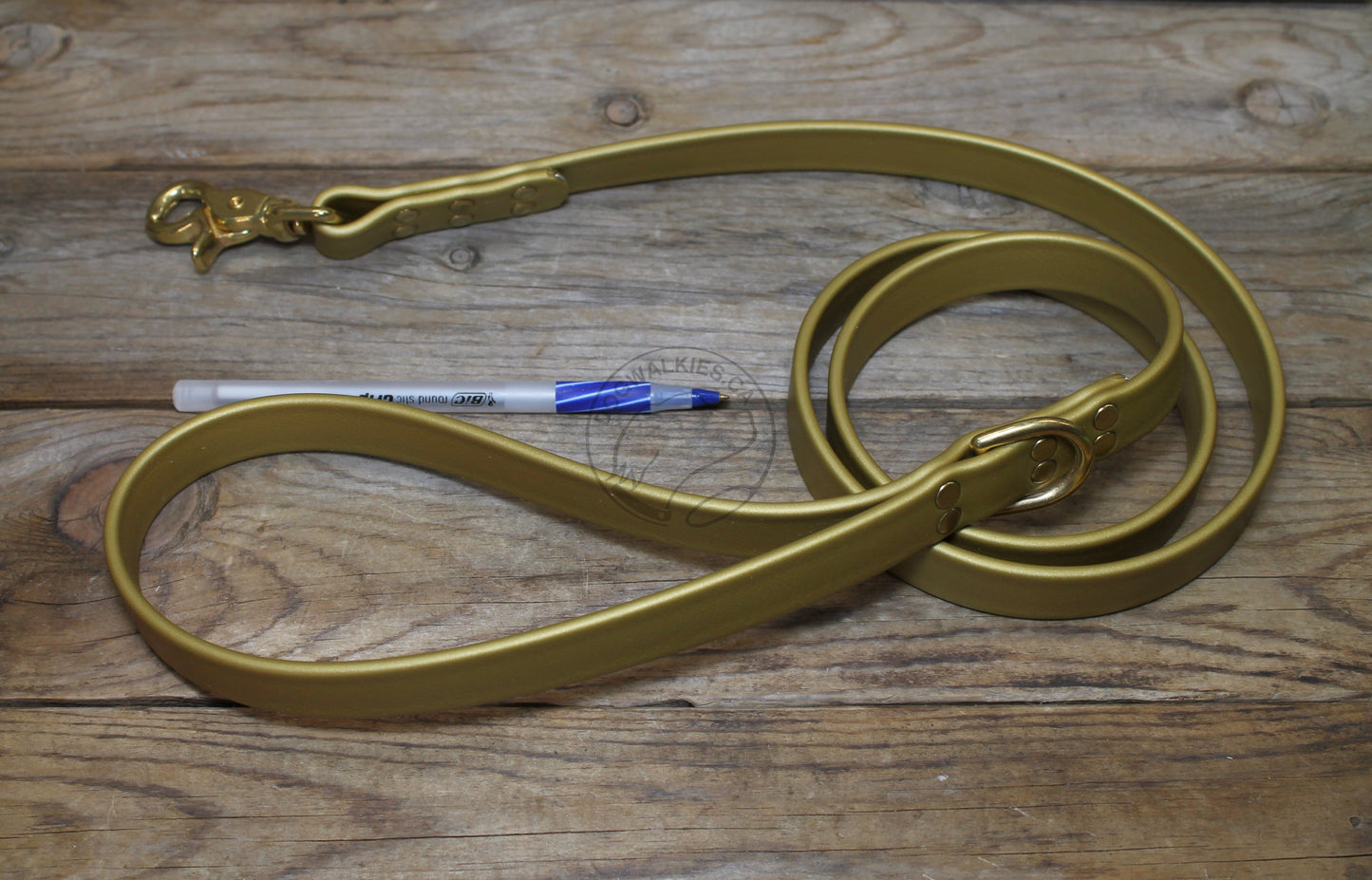 Gold Biothane Large Dog Leash