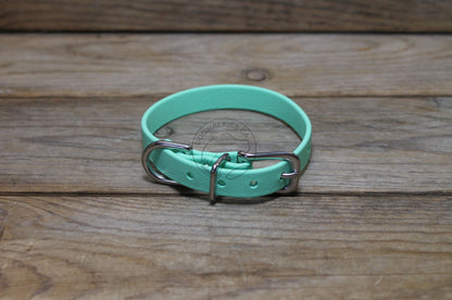 Sea Foam Green Biothane Small Dog Collar - 1/2" (12mm) wide