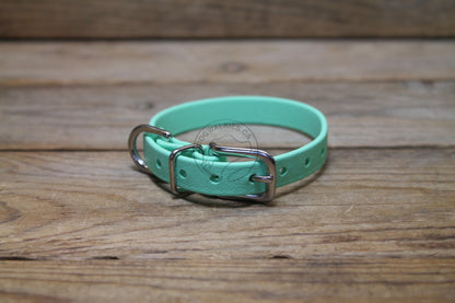 Sea Foam Green Biothane Small Dog Collar - 1/2" (12mm) wide