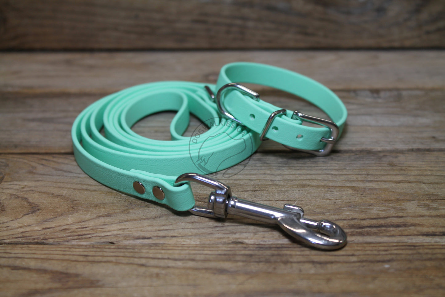 Sea Foam Green Biothane Small Dog Collar - 1/2" (12mm) wide