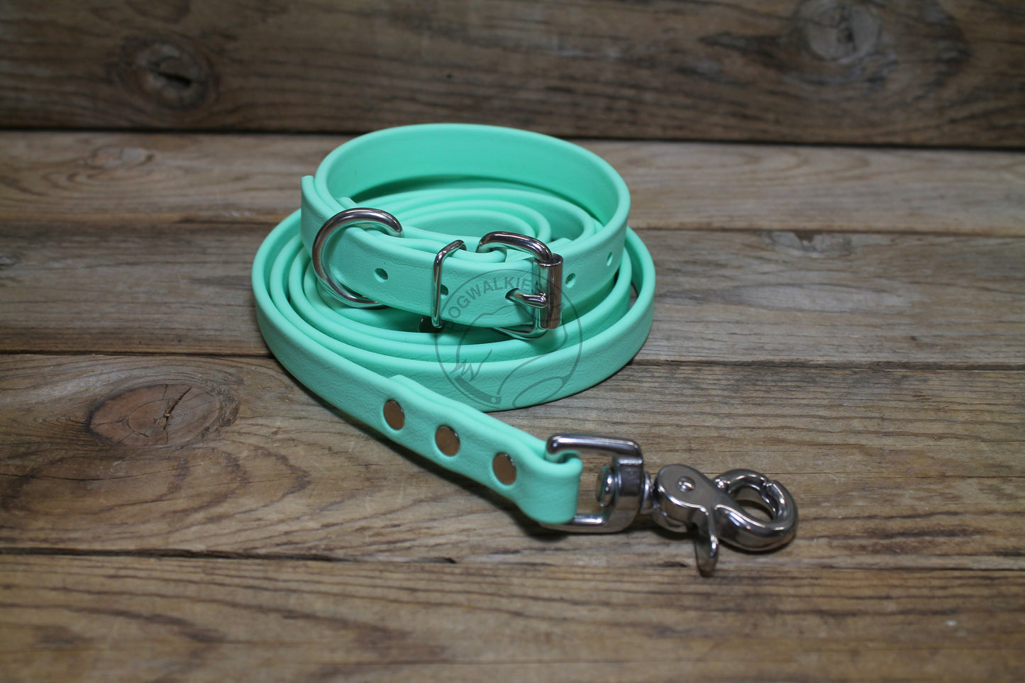 Sea Foam Pastel Green Biothane Dog Collar - 3/4" (20mm) wide