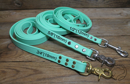 Heavy Biothane Leash 3/4" (20mm) wide - waterproof leash - all colours