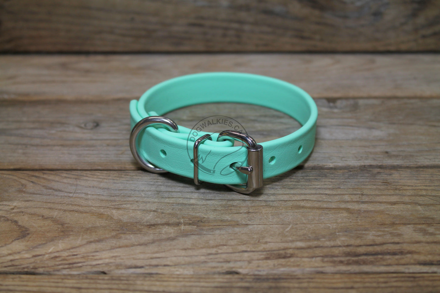 Sea Foam Pastel Green Biothane Dog Collar - 3/4" (20mm) wide