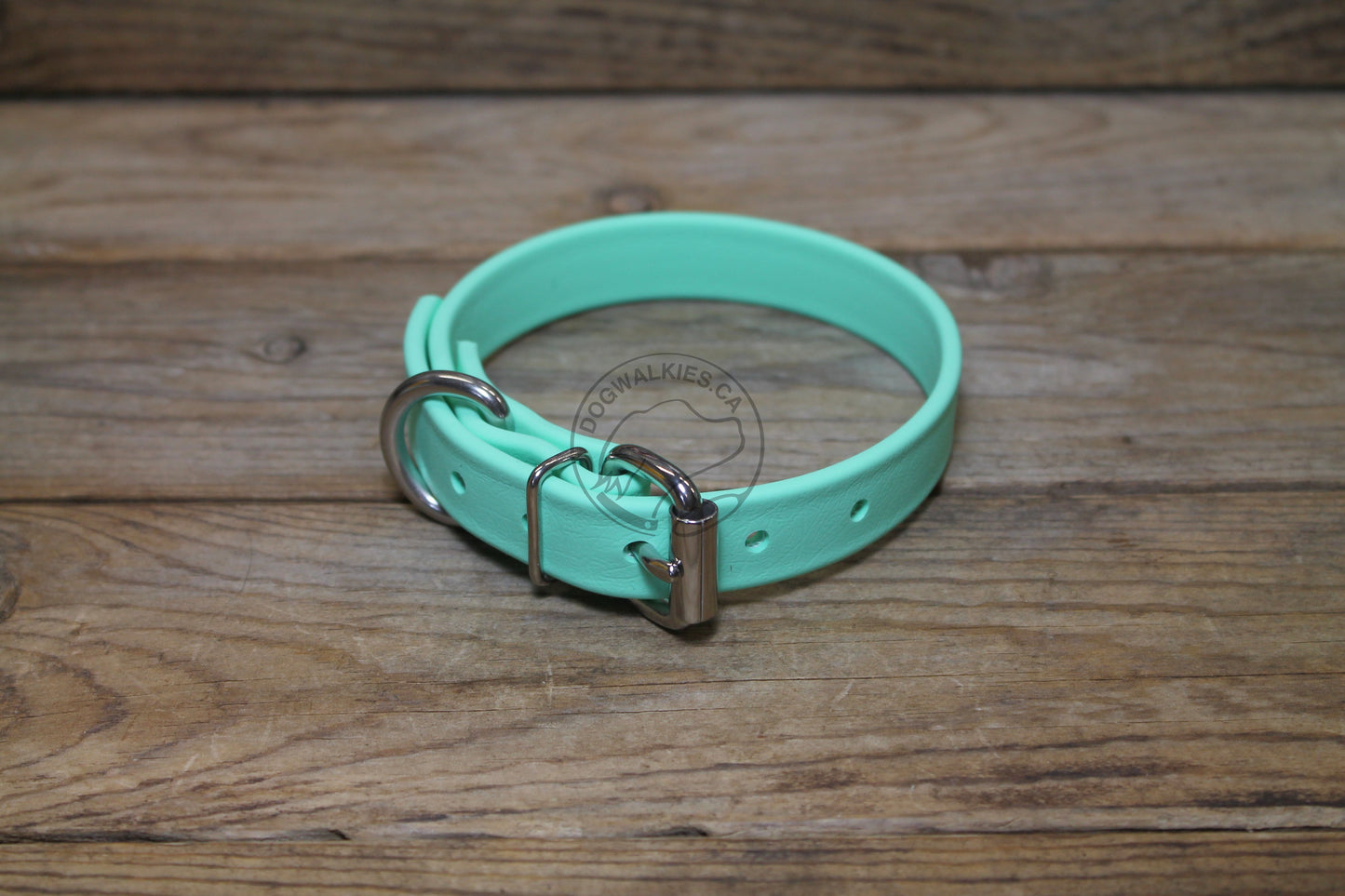 Sea Foam Pastel Green Biothane Dog Collar - 3/4" (20mm) wide