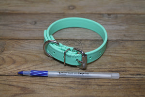 Sea Foam Pastel Green Biothane Dog Collar - 3/4" (20mm) wide
