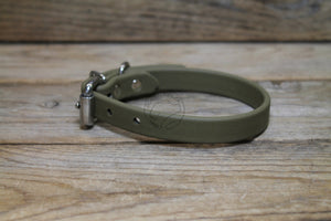 Olive Green Biothane Dog Collar - 5/8"(16mm) wide