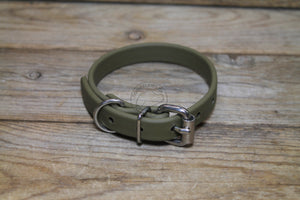 Olive Green Biothane Dog Collar - 5/8"(16mm) wide