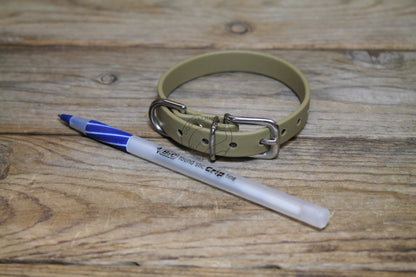 Sahara Tan (limited) Biothane Small Dog Collar - 1/2" (12mm) wide