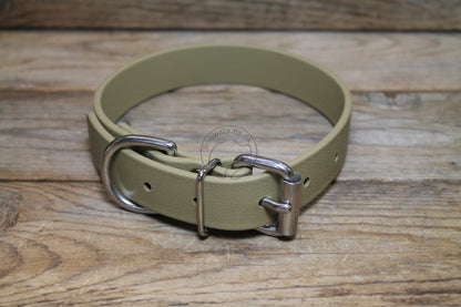 Sahara Tan (limited) Biothane Dog Collar - 1 inch (25mm) wide