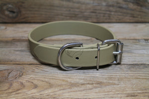Sahara Tan (limited) Biothane Dog Collar - 1 inch (25mm) wide