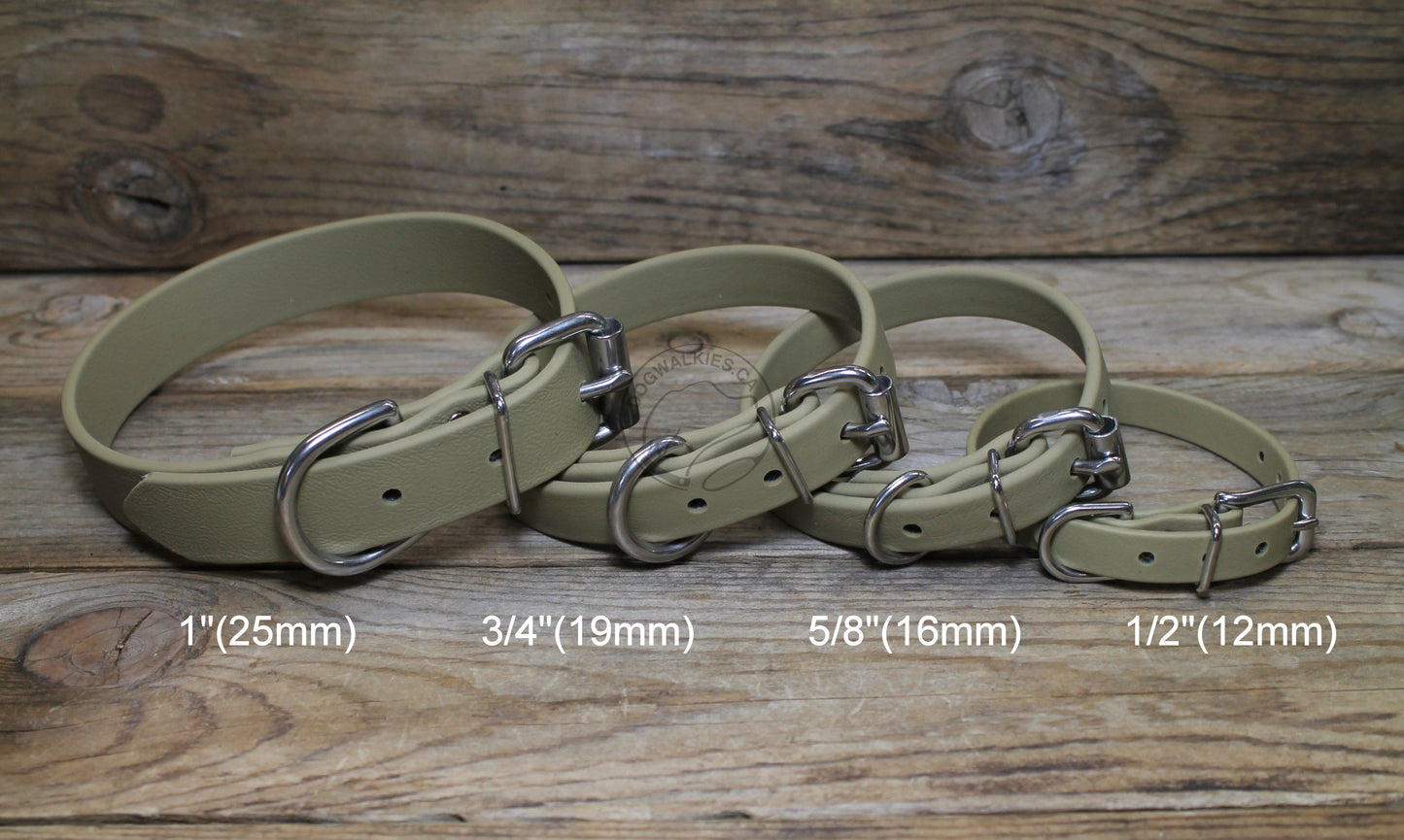Sahara Tan (limited) Biothane Dog Collar - 5/8"(16mm) wide