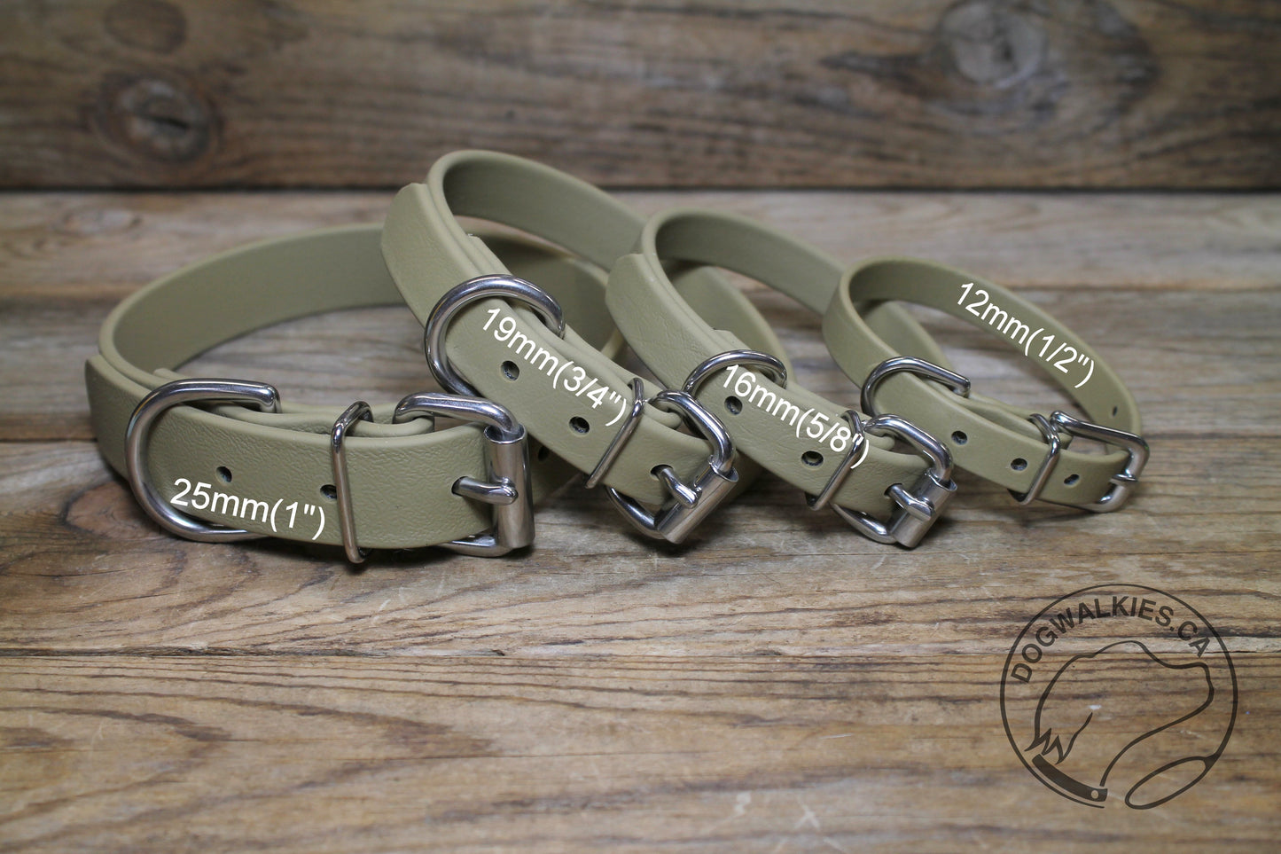 Sahara Tan (limited) Biothane Small Dog Collar - 1/2" (12mm) wide