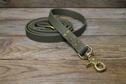 Olive Green Biothane Large Dog Leash