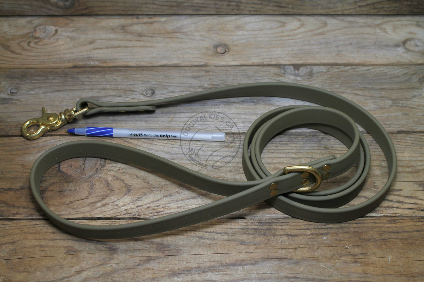 Olive Green Biothane Large Dog Leash