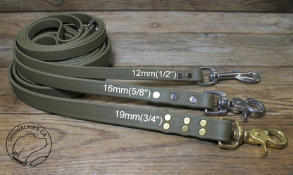 Olive Green Biothane Large Dog Leash