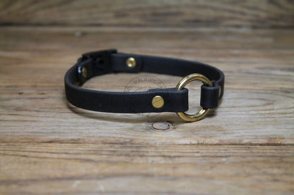 Dog Collar with Breakaway Buckle and O ring - Genuine Biothane Vegan Leather - 12mm (1/2") width - O Ring Collar
