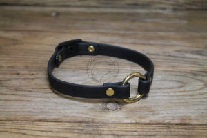 O-ring Dog Collar with Breakaway Buckle - Genuine Biothane Vegan Leather - 12mm (1/2") width - O Ring Collar