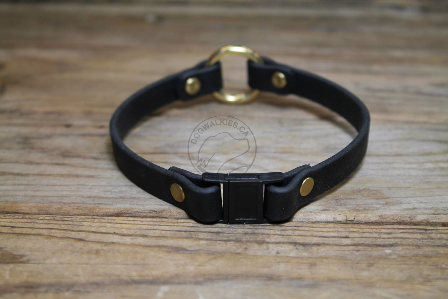 Dog Collar with Breakaway Buckle and O ring - Genuine Biothane Vegan Leather - 12mm (1/2") width - O Ring Collar